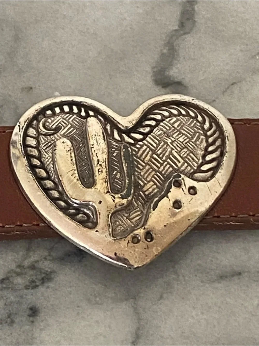 Vintage Justin Heavy Concho Cowboy Belt STAMPED RARE FIND